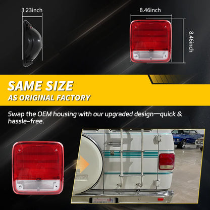 Rear & Front  Side Marker Lights Tail Lights For 1985-1995 Chevrolet G10 G20 G30 P20 P30 GMC G1500 G2500 G3500 P2500 P3500  Van