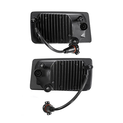 Fit for CHEVY TAHOE 2007-2017 GMC YUKON 2015-2016  Black Sliver Lights LED Fog Lights W/ 5202 Bulbs Fog Lamps Assembly