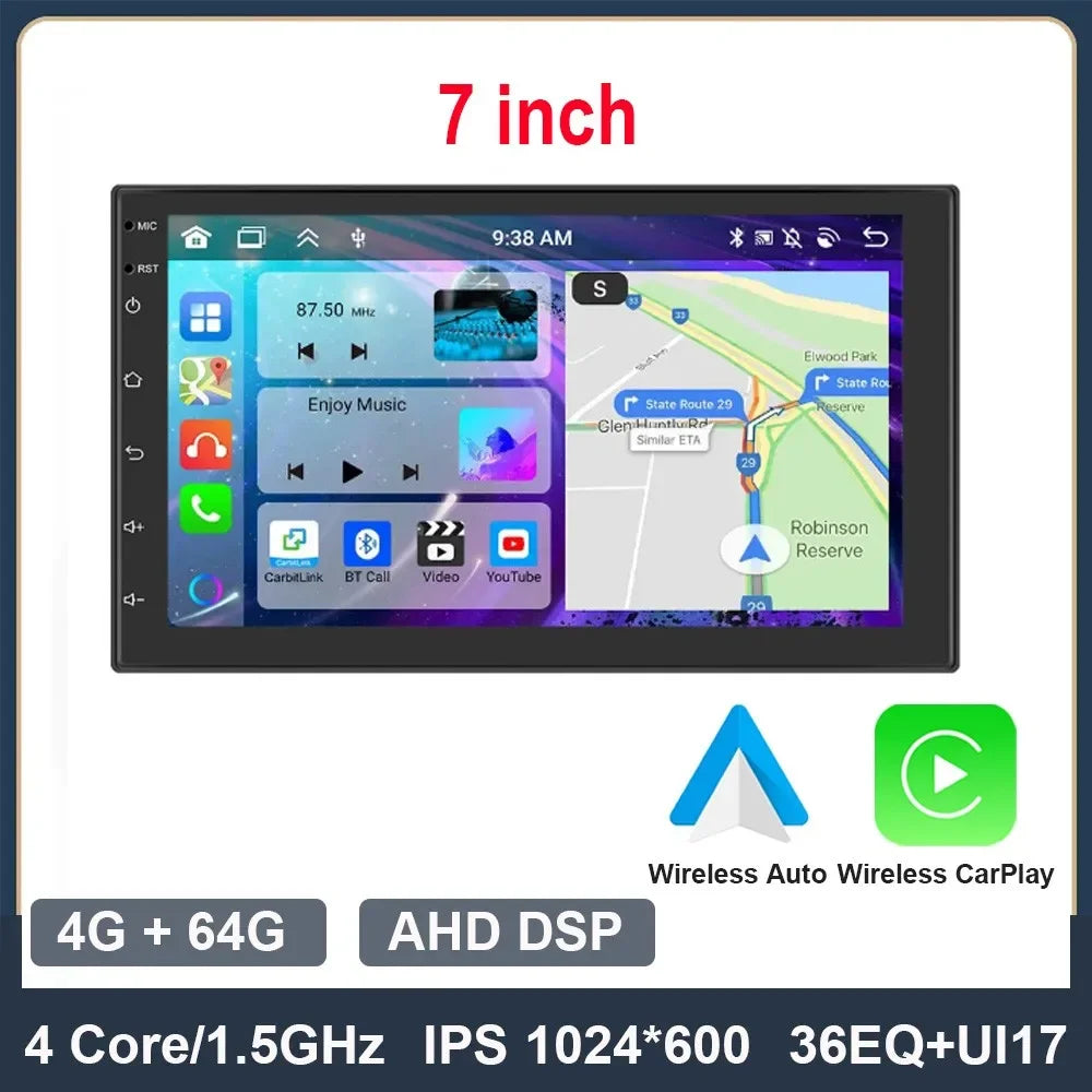 ESSGOO 2 Din Android Car Radio Automotive Multimedia Wireless Carplay GPS Stereo For Volkswagen Nissan Hyundai Kia Toyota Ford