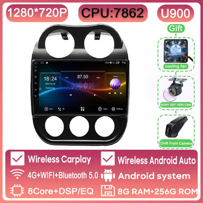 Car Android 13 For JEEP Compass Patriot 2011 - 2017 Auto Radio Multimedia Player GPS Navigation Carplay Stereo 4G BT No 2din DVD