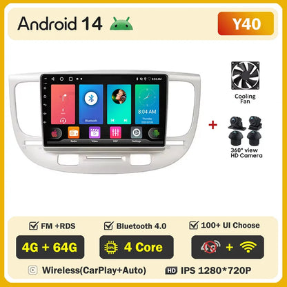 Android 2 din For Kia RIO 2 2005 - 2011 Car Radio Multimedia GPS Navigation Player Auto NO 2din DVD Screen Carplay Stereo WIFI