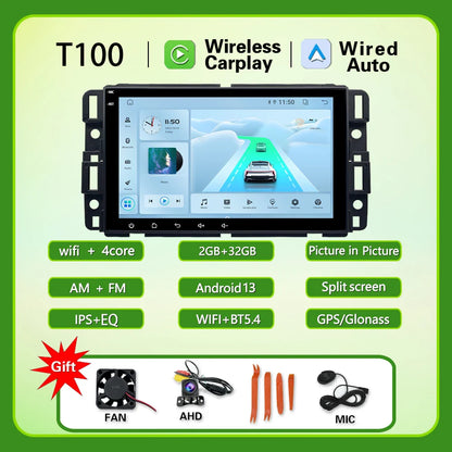 CarPlay Head Unit for Chevrolet Express Van, 4G, WiFi, Android 13, GPS, Tahoe, GMC Yukon, Acadia, Auto Radio