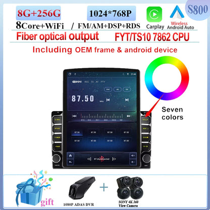 Android Auto For Toyota Hiace H200 2010 - 2018 RHD Multimedia Player Wireless Carplay GPS Navigation 5G WIFI 2din