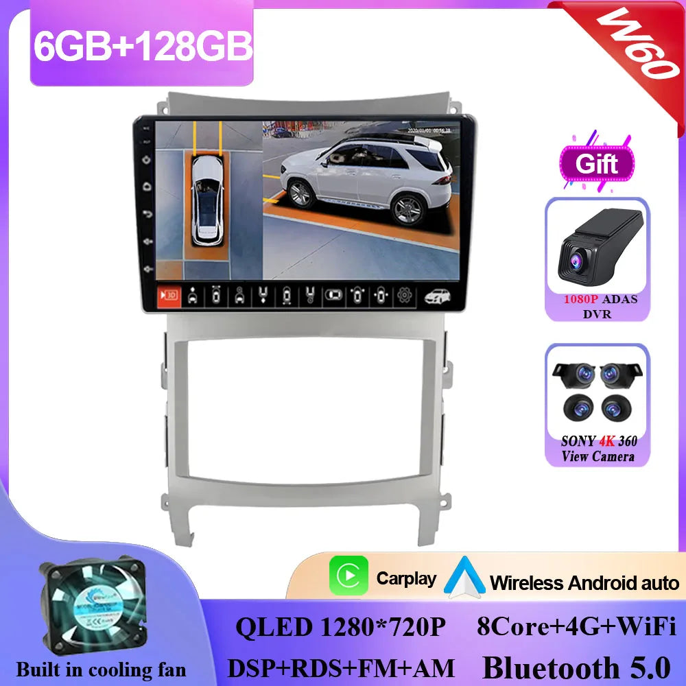 For Hyundai Veracruz ix55 2006 - 2015 Android 14 Car Stereo Multimedia Radio Unit Player GPS Wireless Carplay Android Auto 2din