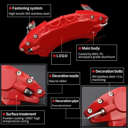 For Infiniti Q50 Q50L Inspiration Car Brake Caliper Cover Aluminum Alloy Exterior Kit Fit 2.0T 3.5L 3.7L Hybrid 2.0T V VI