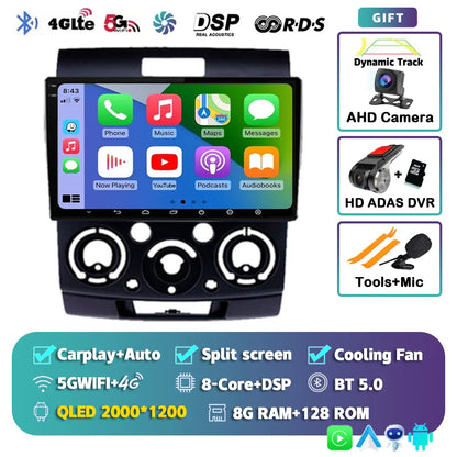Android 14 Car Radio For Ford Everest Ranger Mazda BT50 BT-50 2006 2007 2008 - 2010 Multimedia Video Unit Head Player Stereo GPS