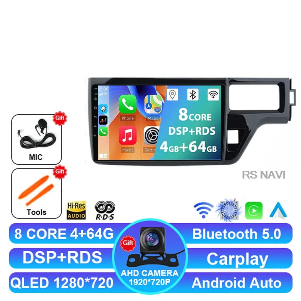 Android 14 Car Radio For Honda Stepwgn 5 2015 - 2021 4G LTE DSP Navigation BT Viedo Player DVD Wireless Carplay Auto 2 DIN GPS