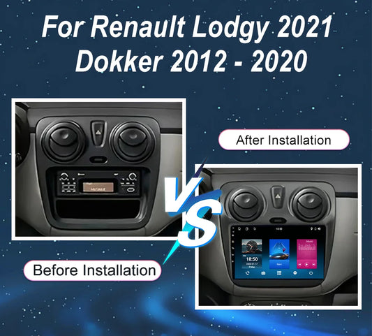 4G Carplay Android Auto Radio For Renault Lodgy 2021 Dokker 2012 - 2020 Auto Multimidia Player QLED Screen 2din Stereo Head Unit