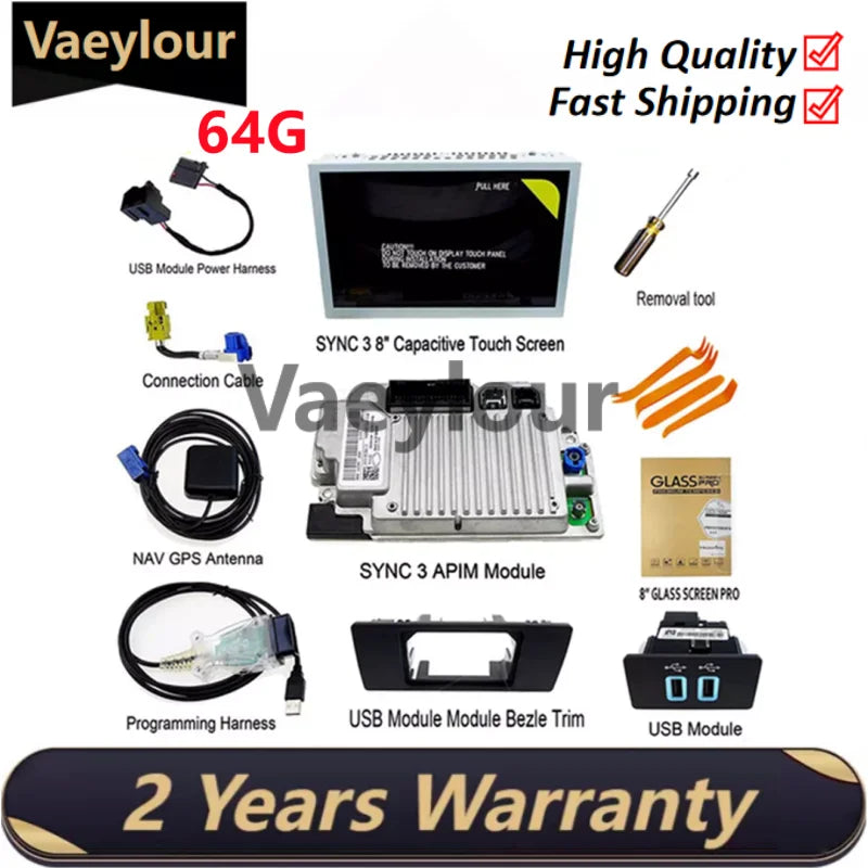 HC3T-14F014-BD Factory SYNC2 To SYNC3 Upgrade Kit APIM Module Antenna Carplay GPS Navigation Fit for Ford Lincoln Sync 3 New