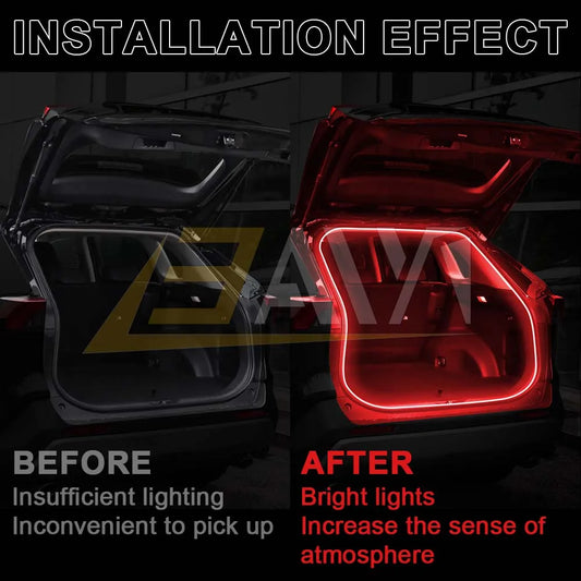 Customizable 5M LED Car Trunk Light Interior Atmosphere Neon Lamp For Toyota RAV4 VENZA BZ4X Corolla Cross Other Car Accessories