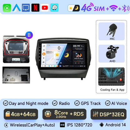 JIUYIN  Android 13 Car Radio For Mercedes Benz M-Class W164 GL-Class X164 ML GL 2005-2012 wireless CarPlay Android Auto 2din DVD
