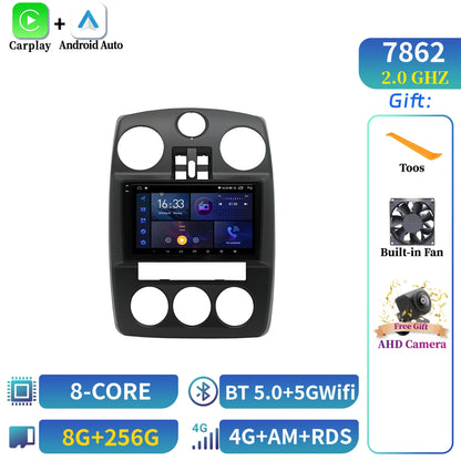 Car Radio Android 14 Multimedia Wireless BT Carplay For Chrysler PT Cruiser 2007-2009 Head Unit 7862S 8G 256G 2K QLED Screen