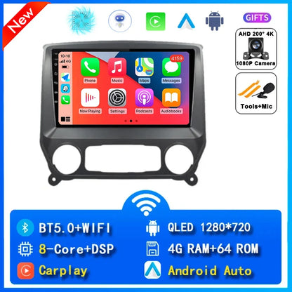 Android 14 Car Radio For Chevrolet Silverado 3 GMTK2 2014 2015 2016 2017 2018 Carplay Auto Multimedia Player Stereo DSP WIFI 4G