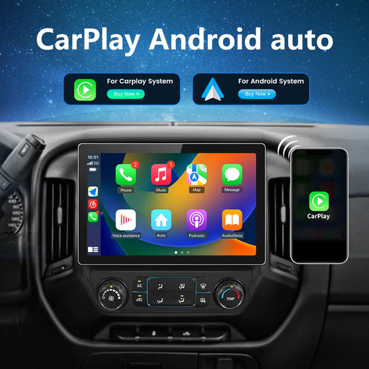 Junsun Wireless CarPlay for Apple Autoradio for Chevy Silverado GMC Sierra 2014-2018 Car Radio Stereo Multimedia Android Auto