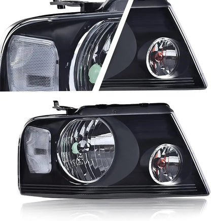 Headlights Assembly, Compatible with 2004-2008 Ford F150/ 2006-2008 Lincoln Mark Lt(NOT Compatible with 2004 F150 Heritage/Flare