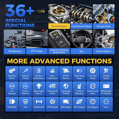 XTOOL D7 V2.0 OBD2 Scanner Automotivo Car Diagnostic Tool OBD 2 Scanner Active Test Code Reader Key Programming Tool 36+ Reset