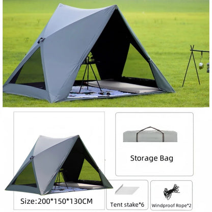 Automatic Pop Up Beach Tent Ultralight Portable Outdoor Camping Sun Shelter Instant Open Shelter Family Size Triangle Tent