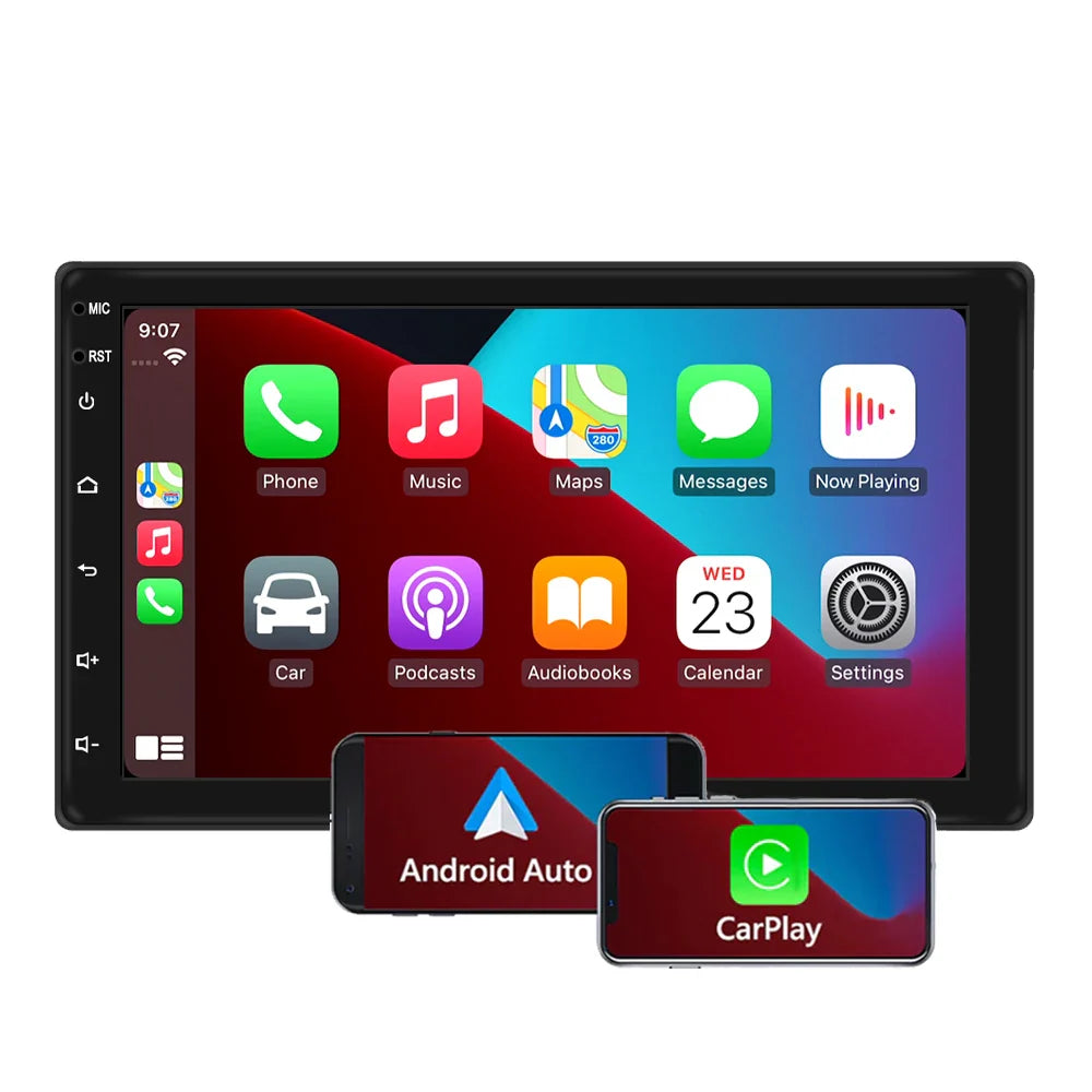 7 Inch Touch Screen Bluetooth Wifi GPS Navigation Aux Car Radio With Wireless Apple Carplay
