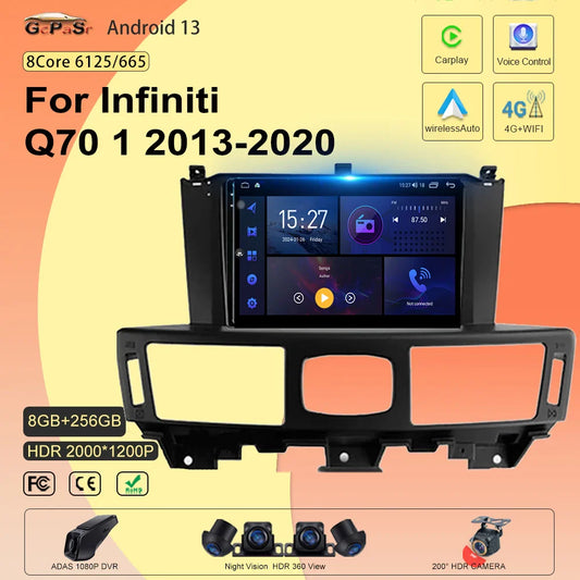 Car Radio Player For Infiniti Q70 1 2013-2020 Android 13 Car Radio Multimedia Video Player Navigation  auto radio car DVD WIFI
