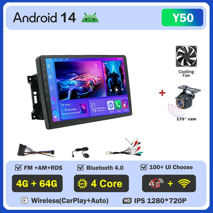 Android Car Radio For Dodge Nitro 2007 - 2011Wireless Carplay Android Auto Car Multimedia Player GPS Navigation DSP RDS BT