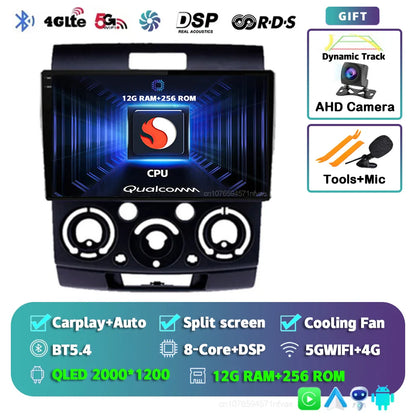 Android 14 Car Radio For Ford Everest Ranger Mazda BT50 BT-50 2006 2007 2008 - 2010 Multimedia Video Unit Head Player Stereo GPS