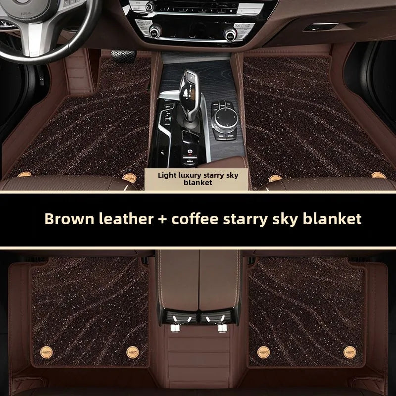 Customized car specific foot mats, double layered carpets for all models, new starry sky carpet accessories