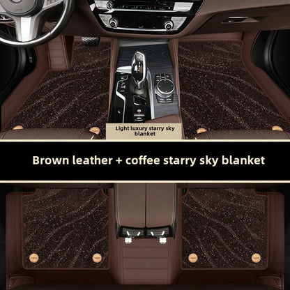 Customized car specific foot mats, double layered carpets for all models, new starry sky carpet accessories