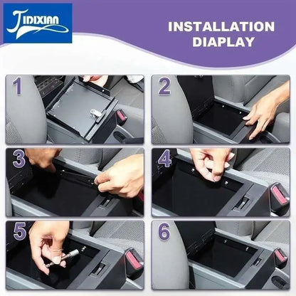 JIDIXIAN Car Armrest Safe Storage Box Cipher Lock for Jeep Wrangler JK 2007 2008 2009 2010 2011 2012 2013 2014 2015 2016 2017