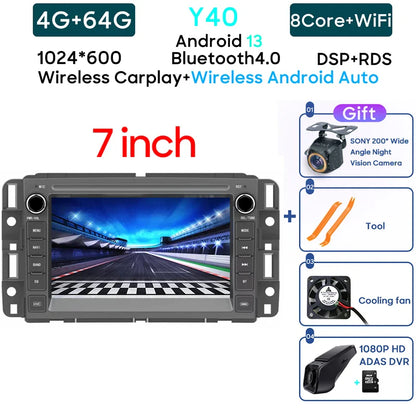 Car Radio Carplay Android Player For Chevrolet Silverado Impala GMC Yukon Acadia Sierra Navigation GPS 5G Wifi Video No 2din DVD