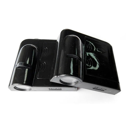 2x Your Customized Logo Car Door LED Light Wireless Sensor No Need Drilling Ghost Shadow Puddle Laser Projector Universal