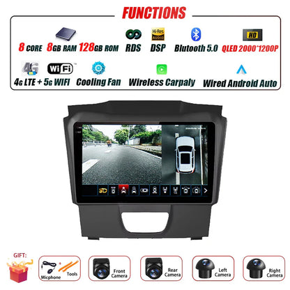 Android Auto Car Radio For Isuzu DMAX 2015 - 2019 Multimedia Stereo Video Player Navigation GPS Carplay 4G WIFI DSP RDS BT