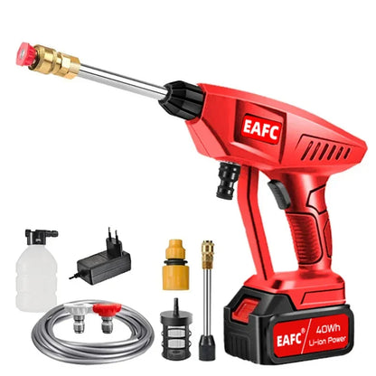 60Bar 21V Cordless High Pressure Car Wash Washer Gun 40WH/80WH Car Wash Gun Electric Water Gun Machine power tools