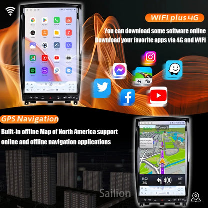 14.5" Android 14 For Infiniti EX25 E35 EX37 EX30D QX50 QX70 2008-2016 Car Radio Carplay 2.5K Screen Tesla Style Stereo 4G Player