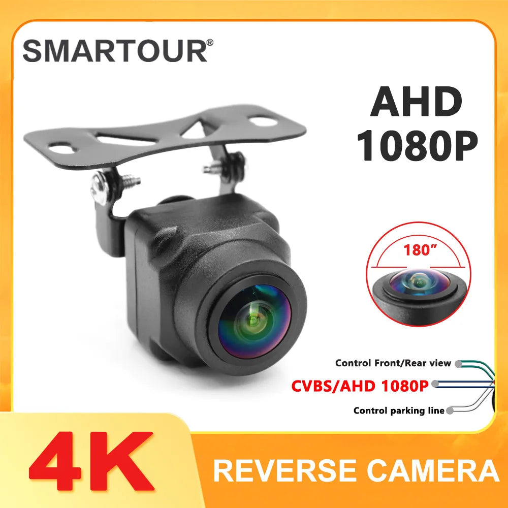SMARTOUR 4K AHD 1080P Rear View Camera HD Night Vision Reverse Backup Camera For Car CCD Auto Reversing Parking Assistance