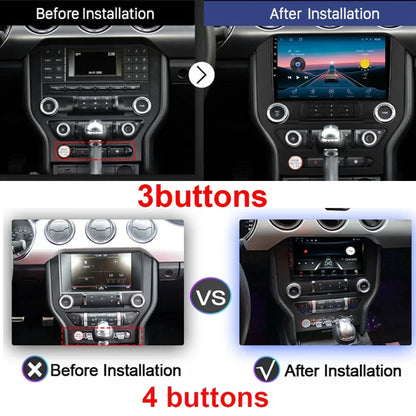 Android 14 Carplay FOR FORD Mustang S550 2014-2021 Multimedia Car Player Navigation Screen GPS Radio No 2 Din Stereo Head Unit