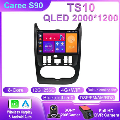 Android 14 For Renault Logan 1 Sandero 2009 2010 2011 2012 - 2015 Largus Dacia Duster Car Radio Multimedia Player Stereo Carplay