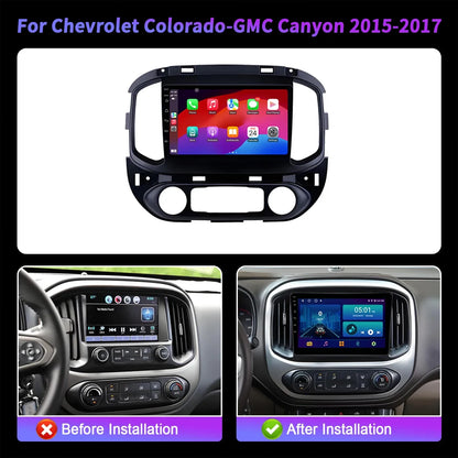For Chevrolet Colorado-GMC Canyon 2015-2017 Car Radio Wireless BT Carplay Navigation Android 14 7862S 8G 256G 2K QLED Screen