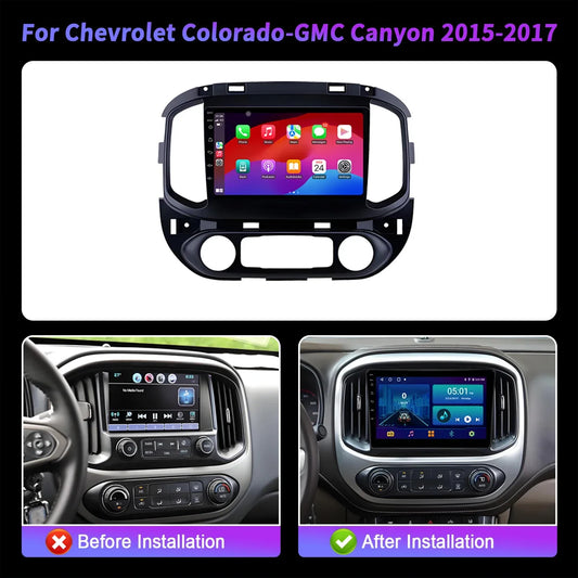 For Chevrolet Colorado-GMC Canyon 2015-2017 Car Radio Wireless BT Carplay Navigation Android 14 7862S 8G 256G 2K QLED Screen