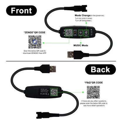 For Tesla Model 3 Y 120cm/47.24inch Car USB Ambient Lights LED Interior Sound Control RGB Symphony Atmosphere Lamp APP Remote