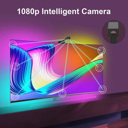 Ambilight Tv Backlight With Camera 3.8M 5M Led Light Television Smart Synchronization Rgbic Led Strip With Color Picking Sensor