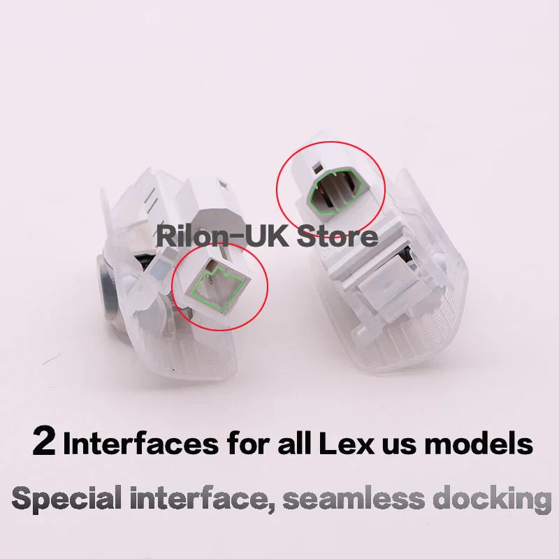 For Lexus ES 200 RX 300 LS LX UX IS GX GS LM RC LC LED Car Door Welcome Shadow Logo Light Ghost Decorative Laser Projection Lamp
