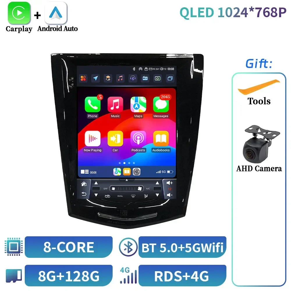 9.7inch Android 14 For Cadillac Ats Xts Cts Srx 2013-2018 Car Radio Multimedia Navigation 4G GPS Wireless Carplay Screen Stereo