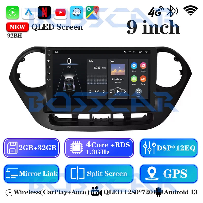 Car Radio Multimidia Video Player For Hyundai Grand i10 2013 2014 2015 2016 2017 2018 Carplay Auto Android 13 GPS Head Unit