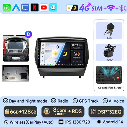 JIUYIN  Android 13 Car Radio For Mercedes Benz M-Class W164 GL-Class X164 ML GL 2005-2012 wireless CarPlay Android Auto 2din DVD