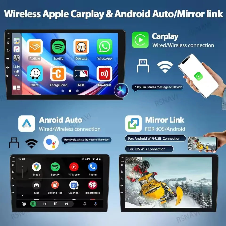 Android 14 Car Radio WiFi+4G For Chrysler Sebring Cirrus 2007 2008 2009 2010 GPS Navigation Auto wireless Carplay Player 2Din BT
