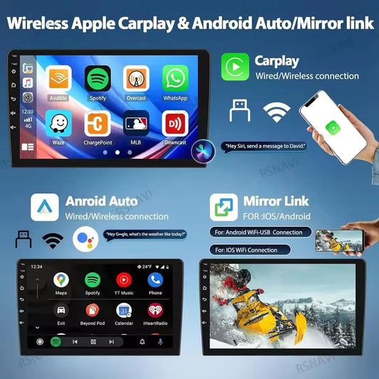 Android 14 Car Radio WiFi+4G For Chrysler Sebring Cirrus 2007 2008 2009 2010 GPS Navigation Auto wireless Carplay Player 2Din BT