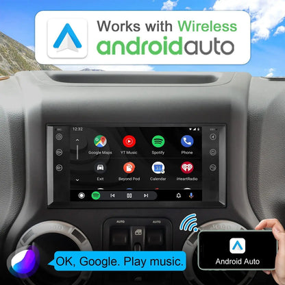 7 inch Car Radio Stereo Wireless Carplay Android Auto For Jeep Grand Cherokee Commander Wrangler Dodge Chrysler Cars GPS WIFI