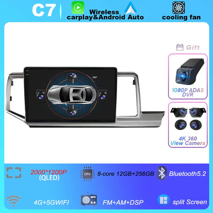 Android 14 Car Radio for Honda Stepwgn 2.0 RK 2009-2013-2015 Multimedia Video GPS Player BT Carplay 2din Navigation NO 2din