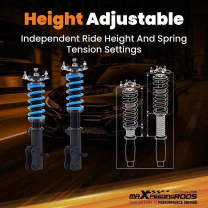 24 Levels Damper Coilover Struts Kit For Dodge Caliber 07-12 Jeep Compass 08-17