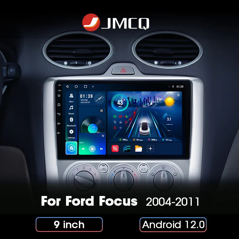9" Car Radio For Ford Focus 2004 2005 2006 2007 2008 2009 2010 2011 Android12 Multimidia Video Player Head Unit wireless Carplay